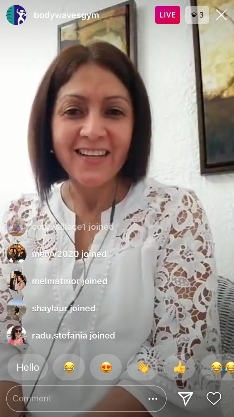 Amar facilitating an 'Instagram LIVE' session for Royal Caribbean employees