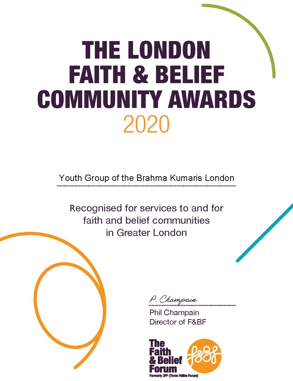 Youth-Group-of-the-Brahma-Kumaris-London-certificate